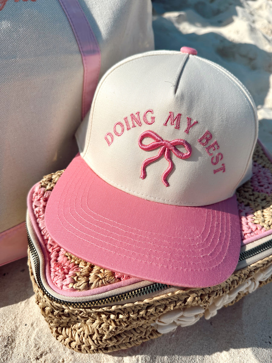 Doing My Best Pink Vintage Trucker Hat