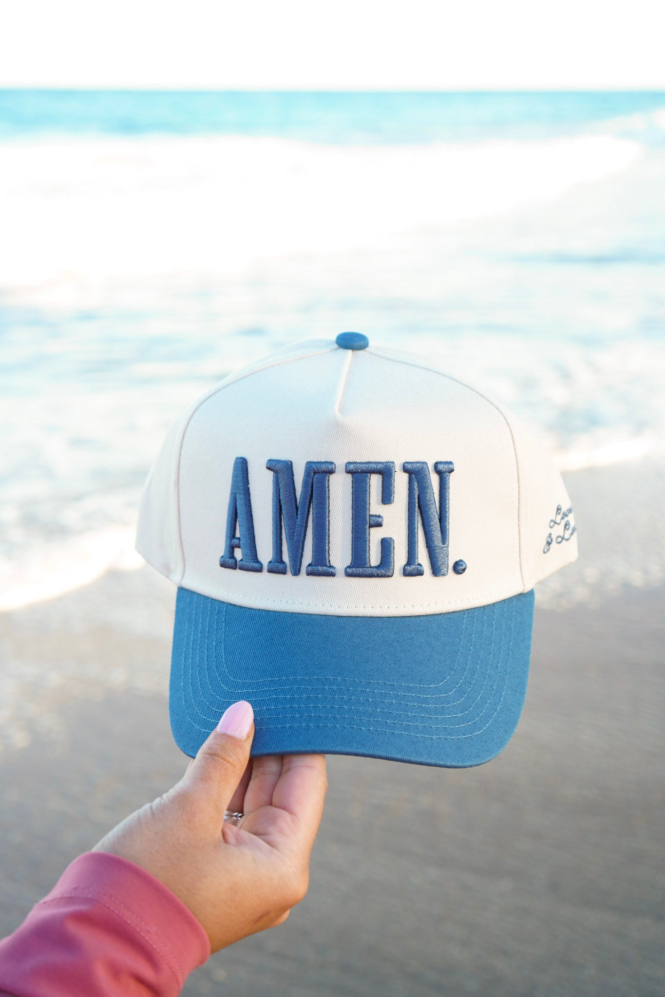 AMEN. - Slate Blue Vintage Trucker Hat – KenzKustomz