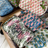 Quilted Block-Print Makeup Bag