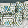 Quilted Block-Print Duffel Bag