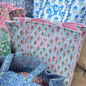 Quilted Block-Print Tote Bag