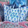 Quilted Block-Print Tote Bag