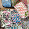 Quilted Block-Print Makeup Bag