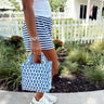 Quilted Block-Print Mini Tote Bag