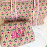 Quilted Block-Print Duffel Bag