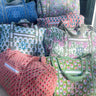 Quilted Block-Print Duffel Bag