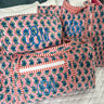 Quilted Block-Print Duffel Bag