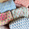 Quilted Block-Print Makeup Bag
