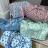 Quilted Block-Print Duffel Bag