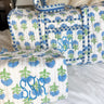 Quilted Block-Print Duffel Bag