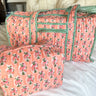Quilted Block-Print Duffel Bag