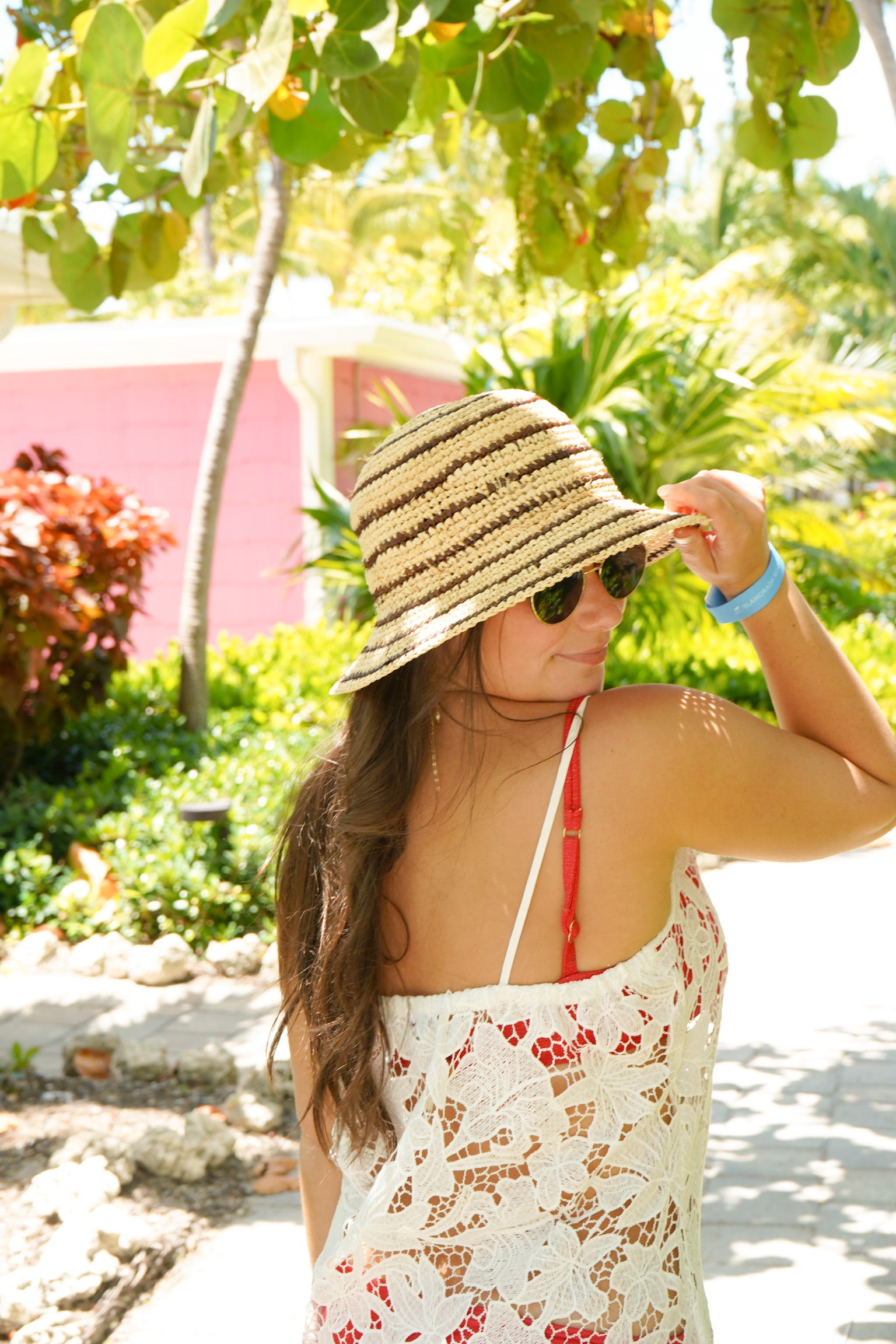 Brown Stripe Raffia Bucket Hat – KenzKustomz