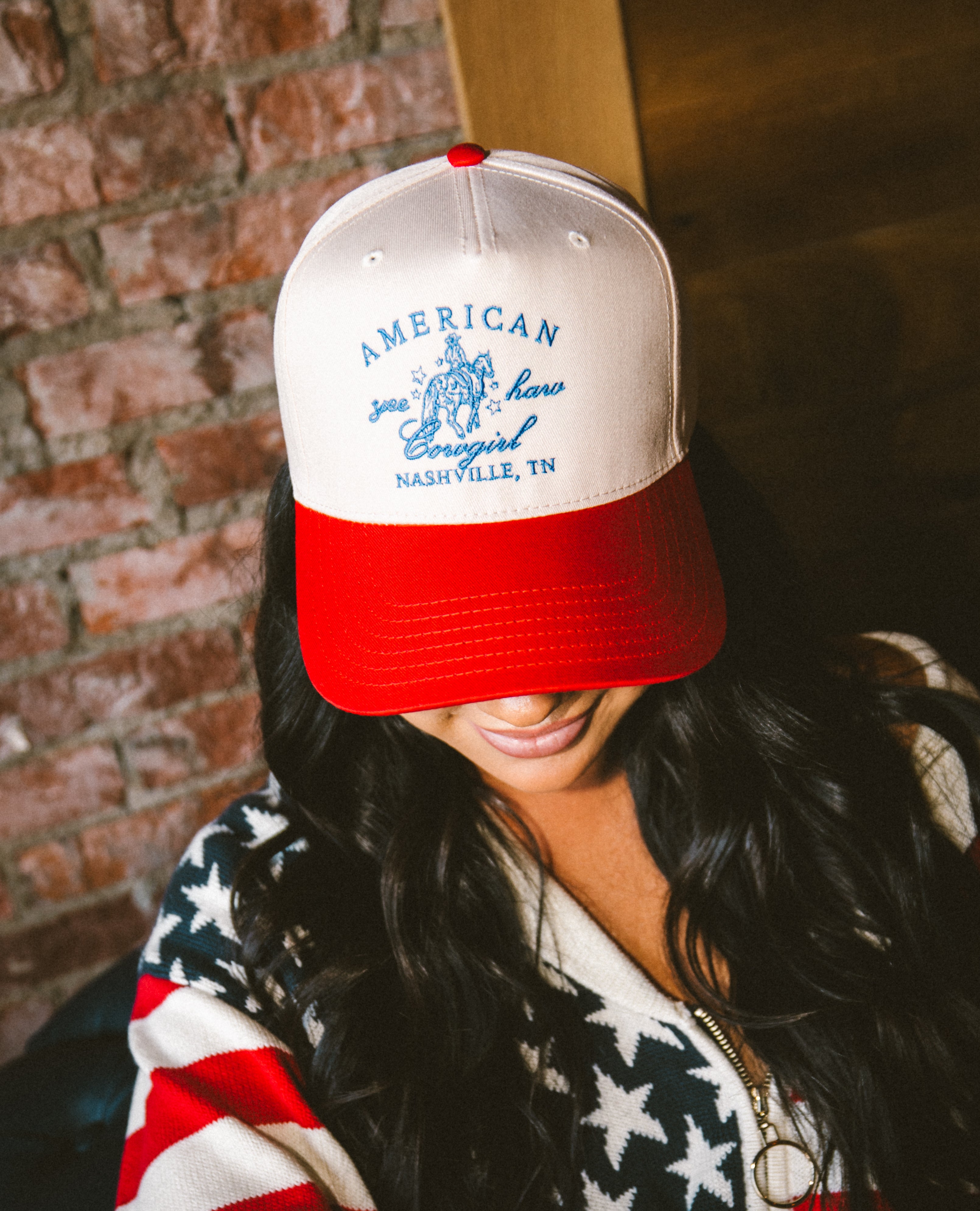 American Cowgirl Red Vintage Trucker Hat – KenzKustomz