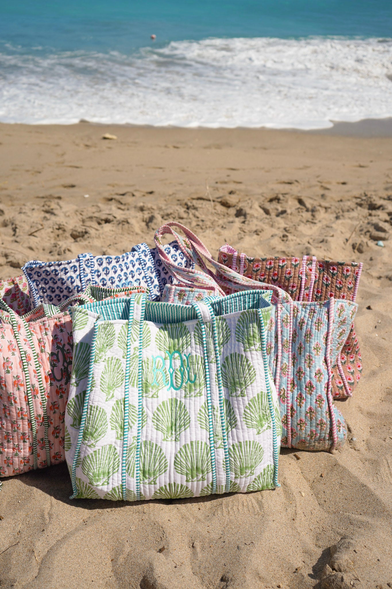 Quilted Block-Print Tote Bag – KenzKustomz