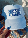 Surfs Up Cowgirl - White Foam Trucker Hat