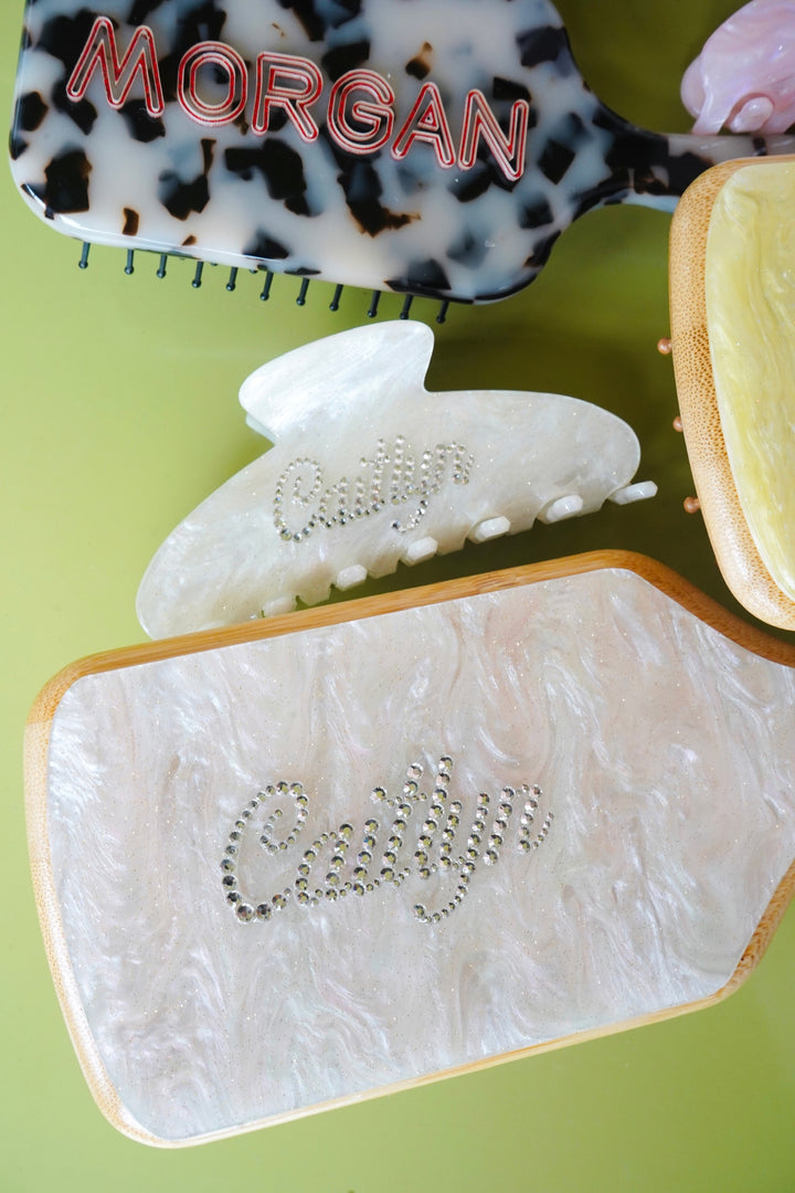 Custom Hair Brush + Hair Clips