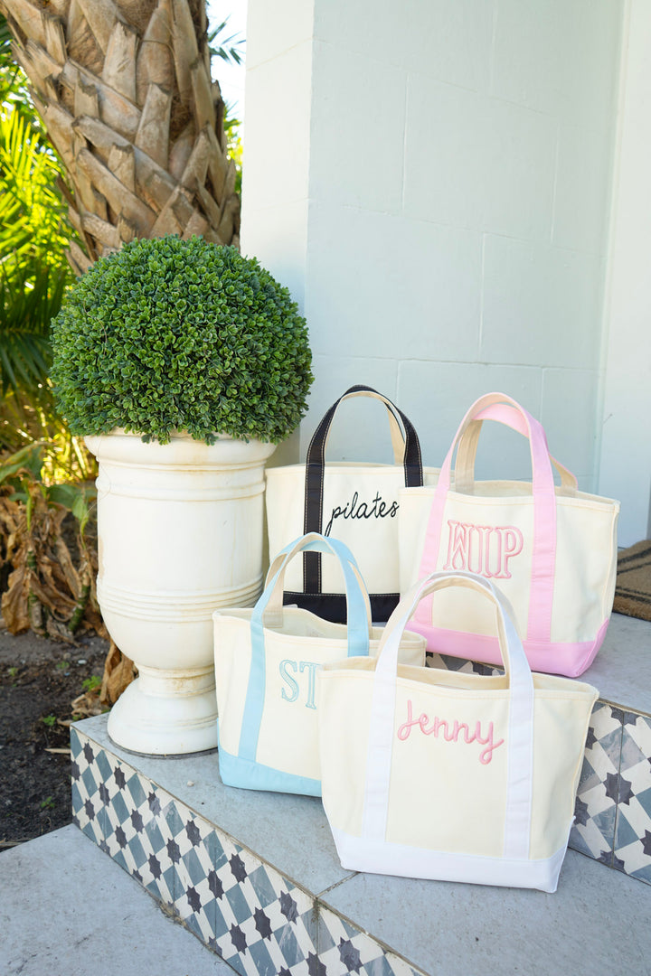 Mini Canvas Tote - Embroidered