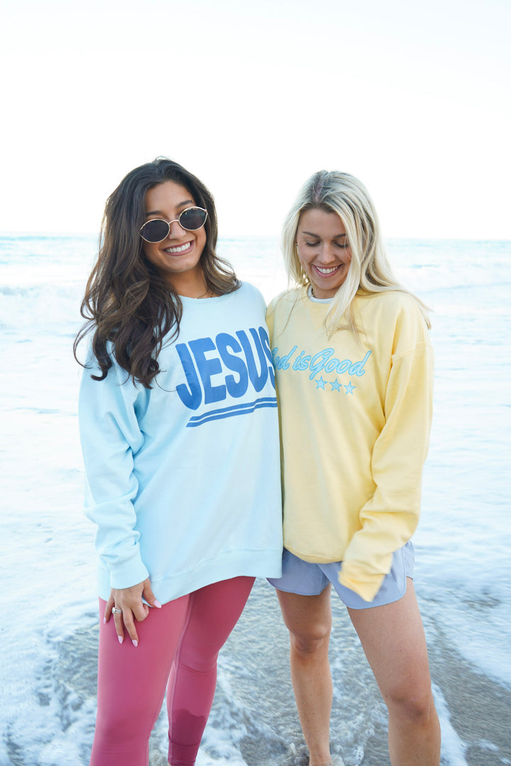 God Is Good Lightweight Crewnecks