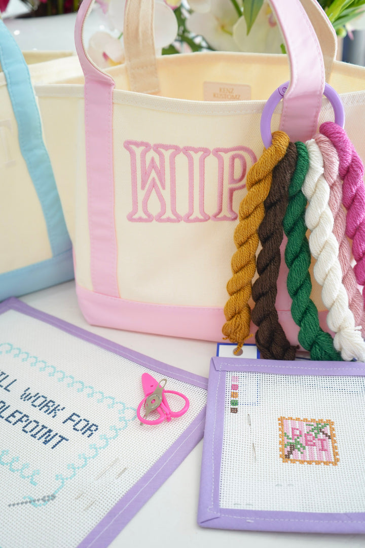 Mini Canvas Tote - Embroidered