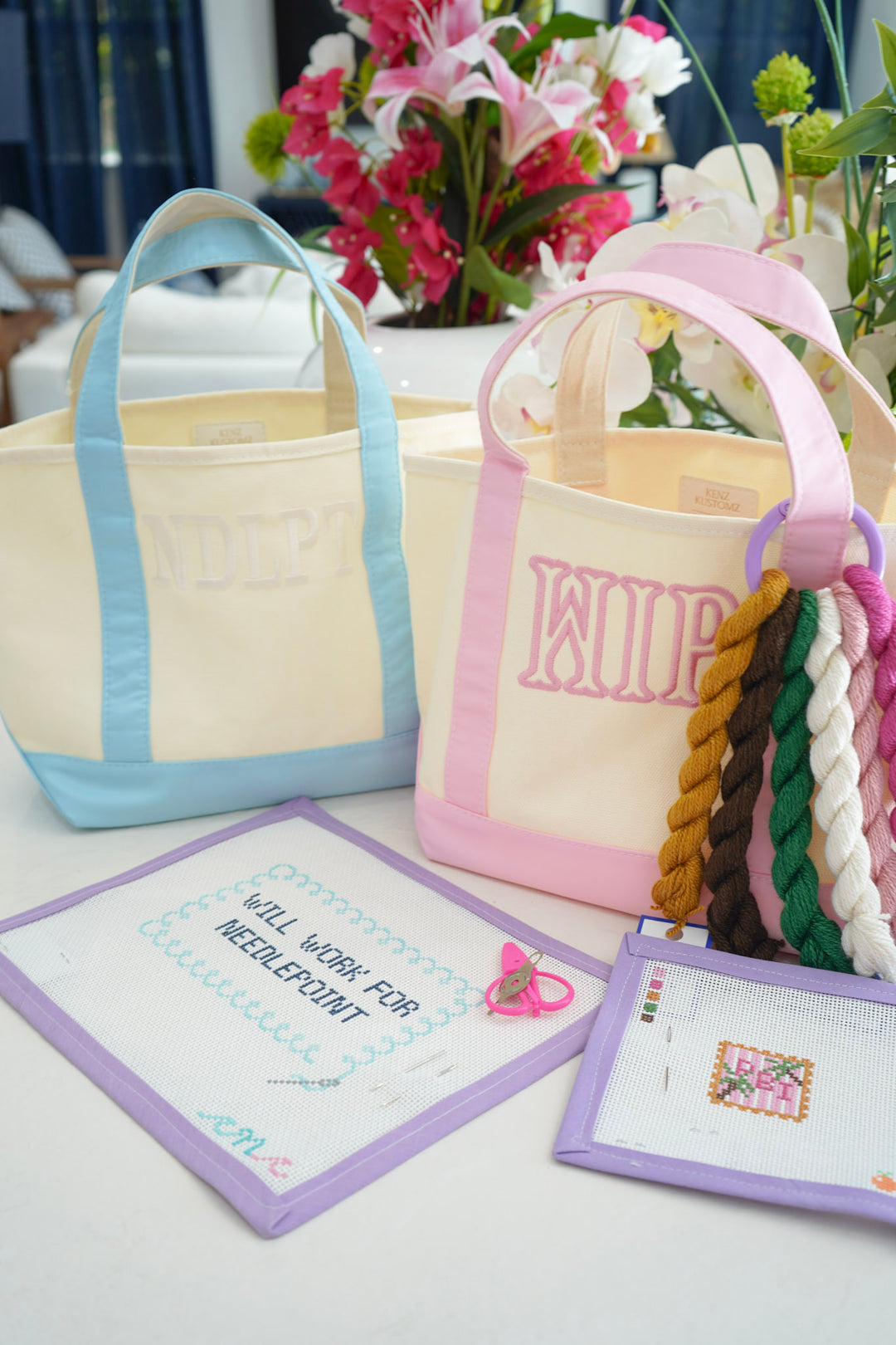 Mini Canvas Tote - Embroidered