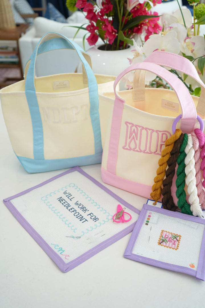 Mini Canvas Tote - Embroidered