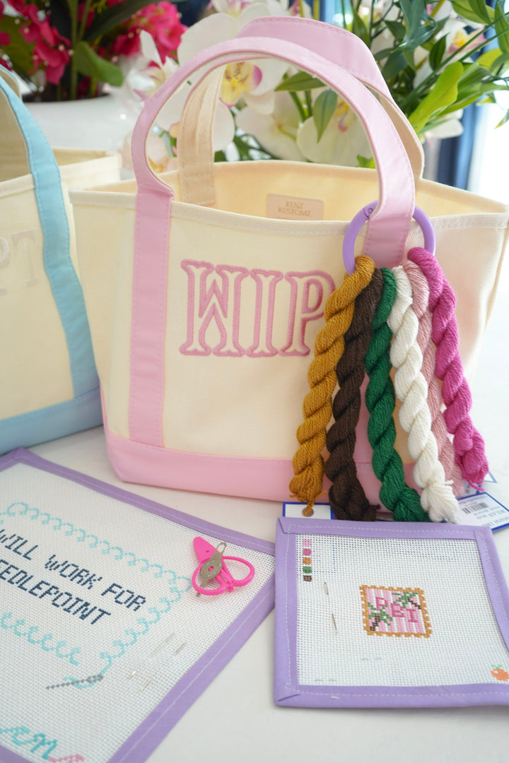 Mini Canvas Tote - Embroidered