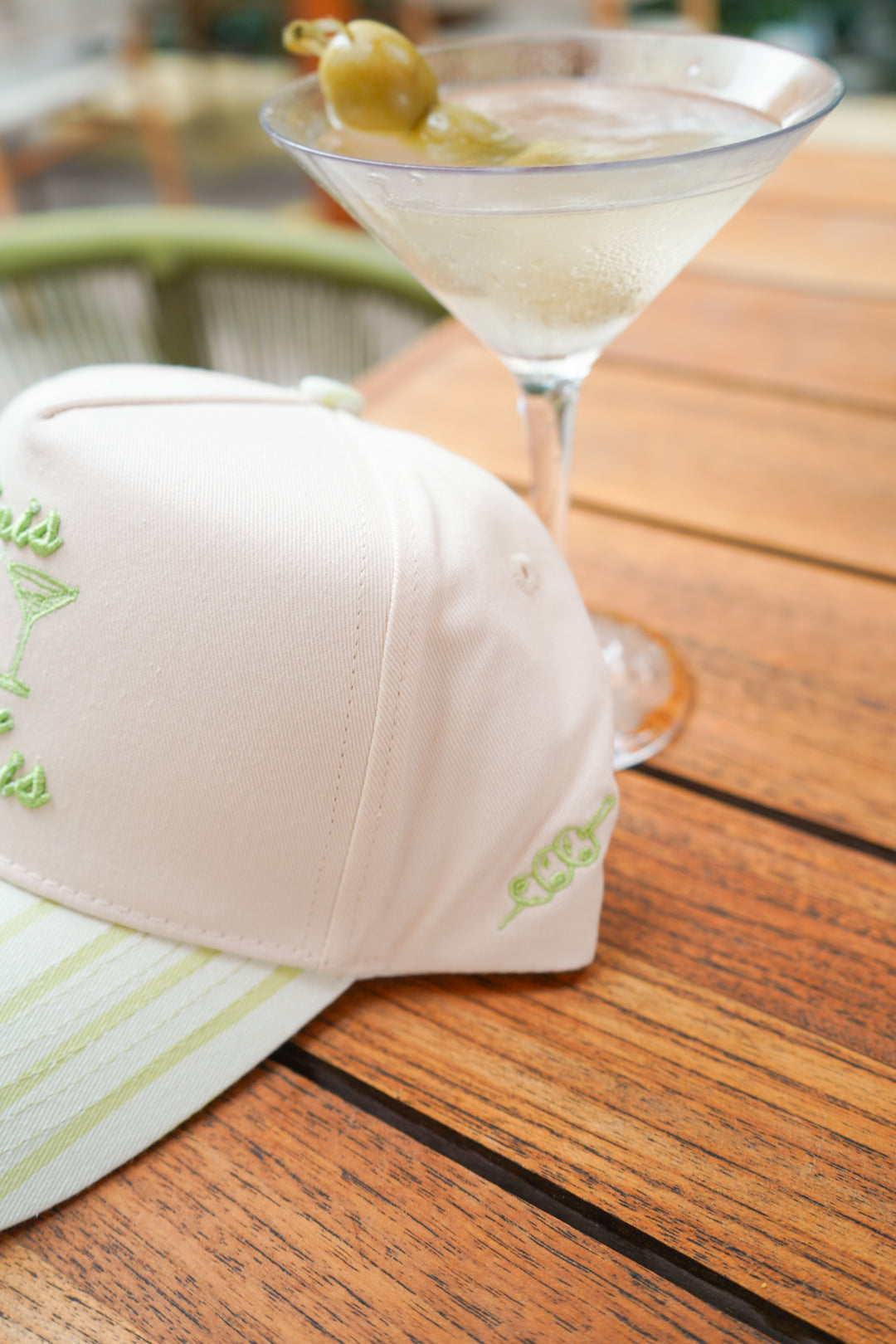 Bikinis &amp; Dirty Martinis - Green Stripe Trucker Hat