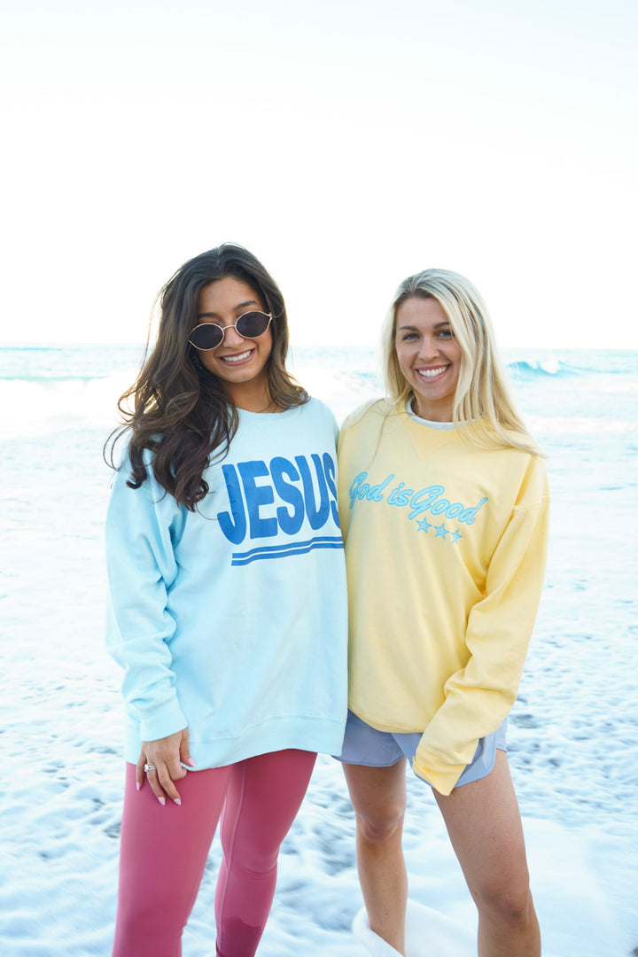 God Is Good Lightweight Crewnecks
