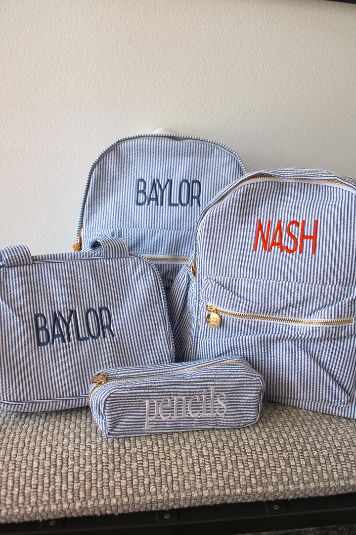 Gingham Backpack - PLAIN NO EMBROIDERY