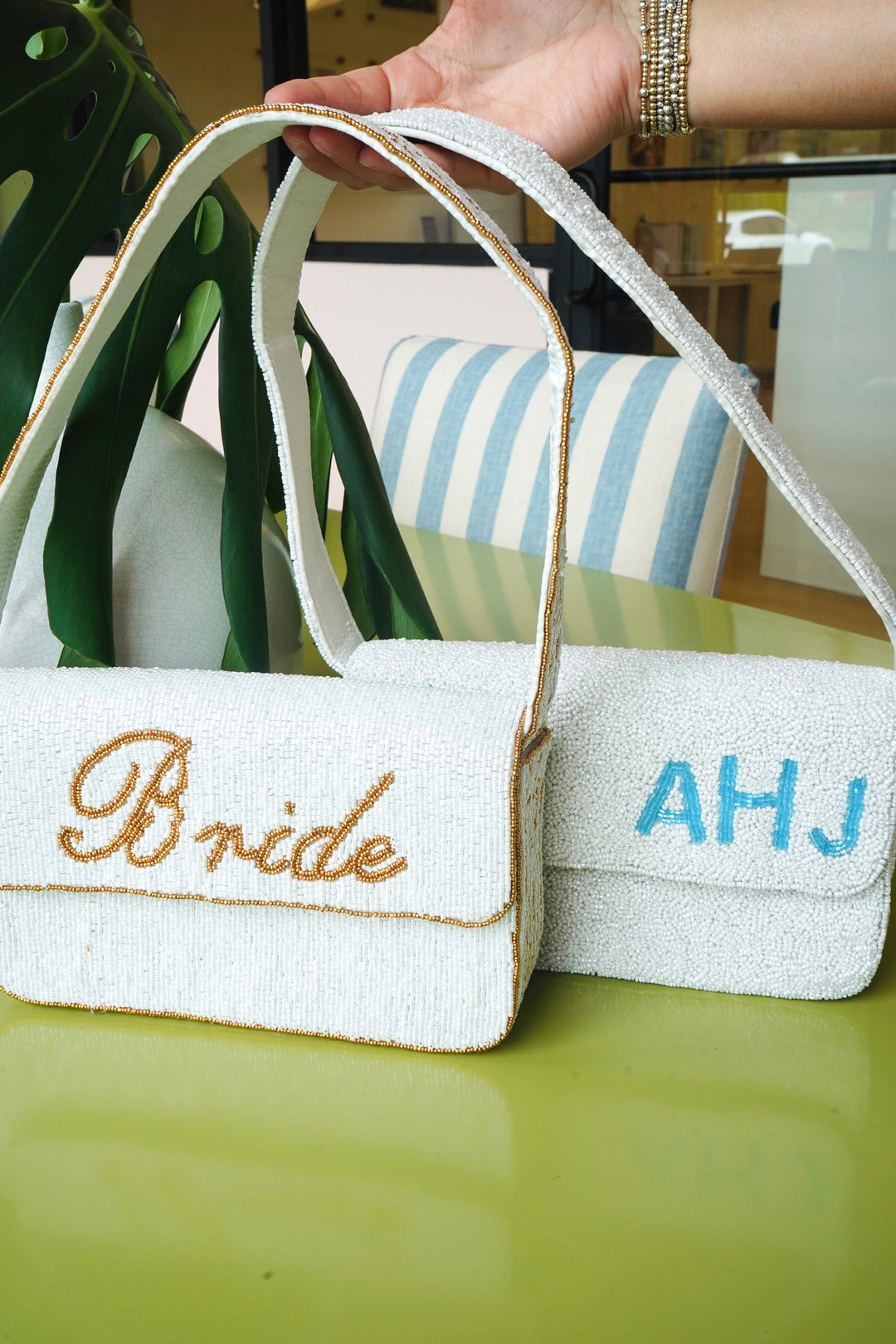 Custom Beaded Shoulder Bag