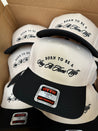 Born To Be A Stay At Home Wife - Black Vintage Trucker Hat