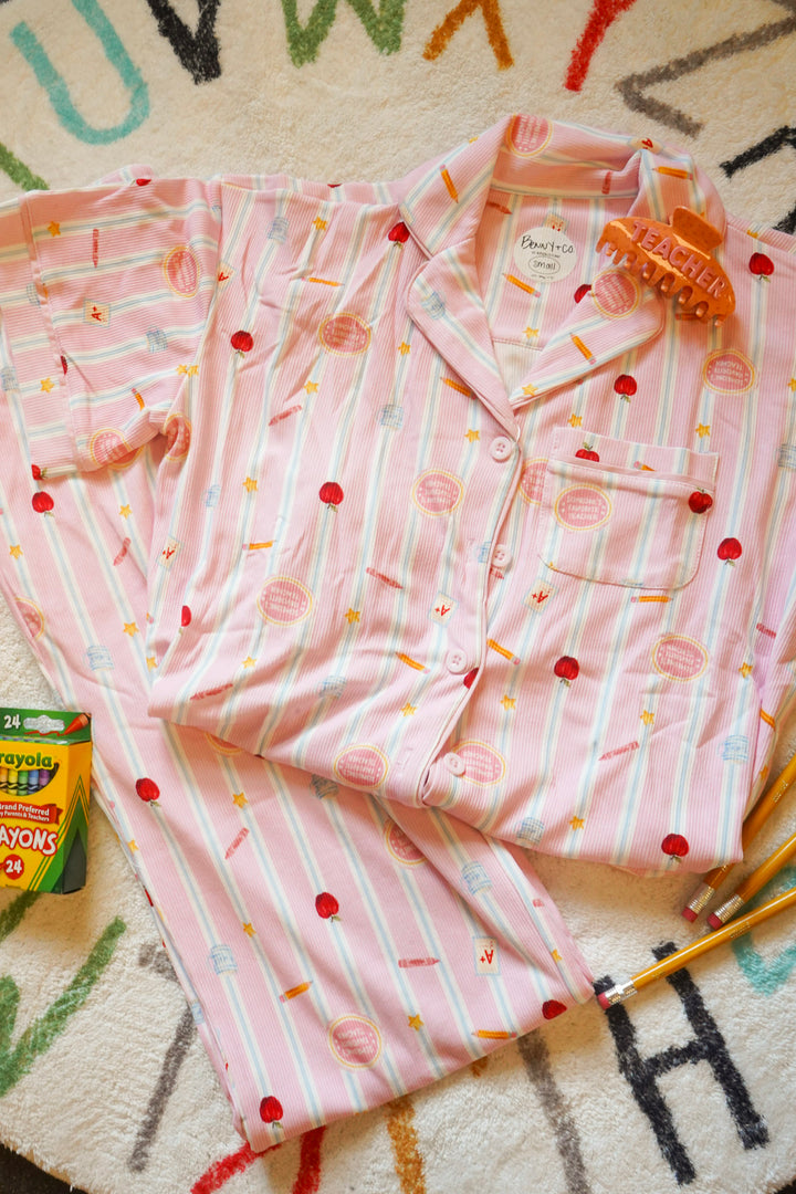 Teacher Ribbed Bamboo PJ Set — Oops!