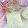 Nylon Striped Makeup Bag Collection