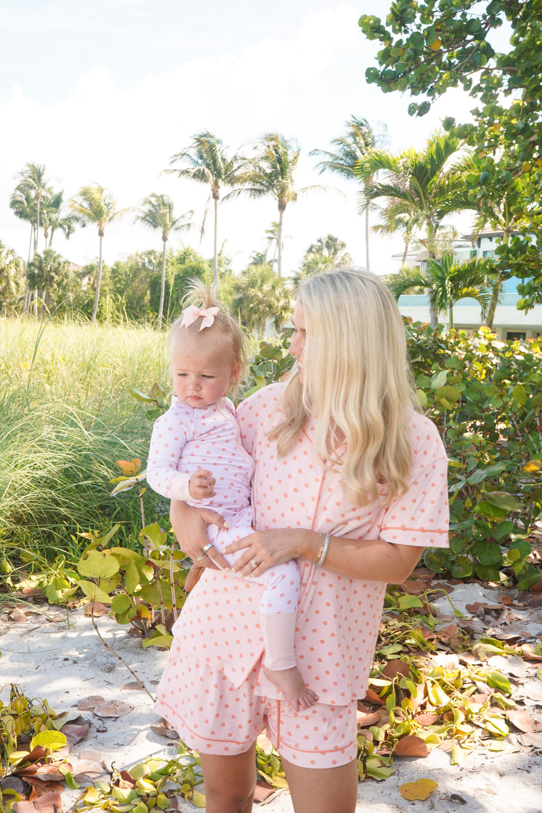 Peach Polka Dot - Bamboo Sleeper