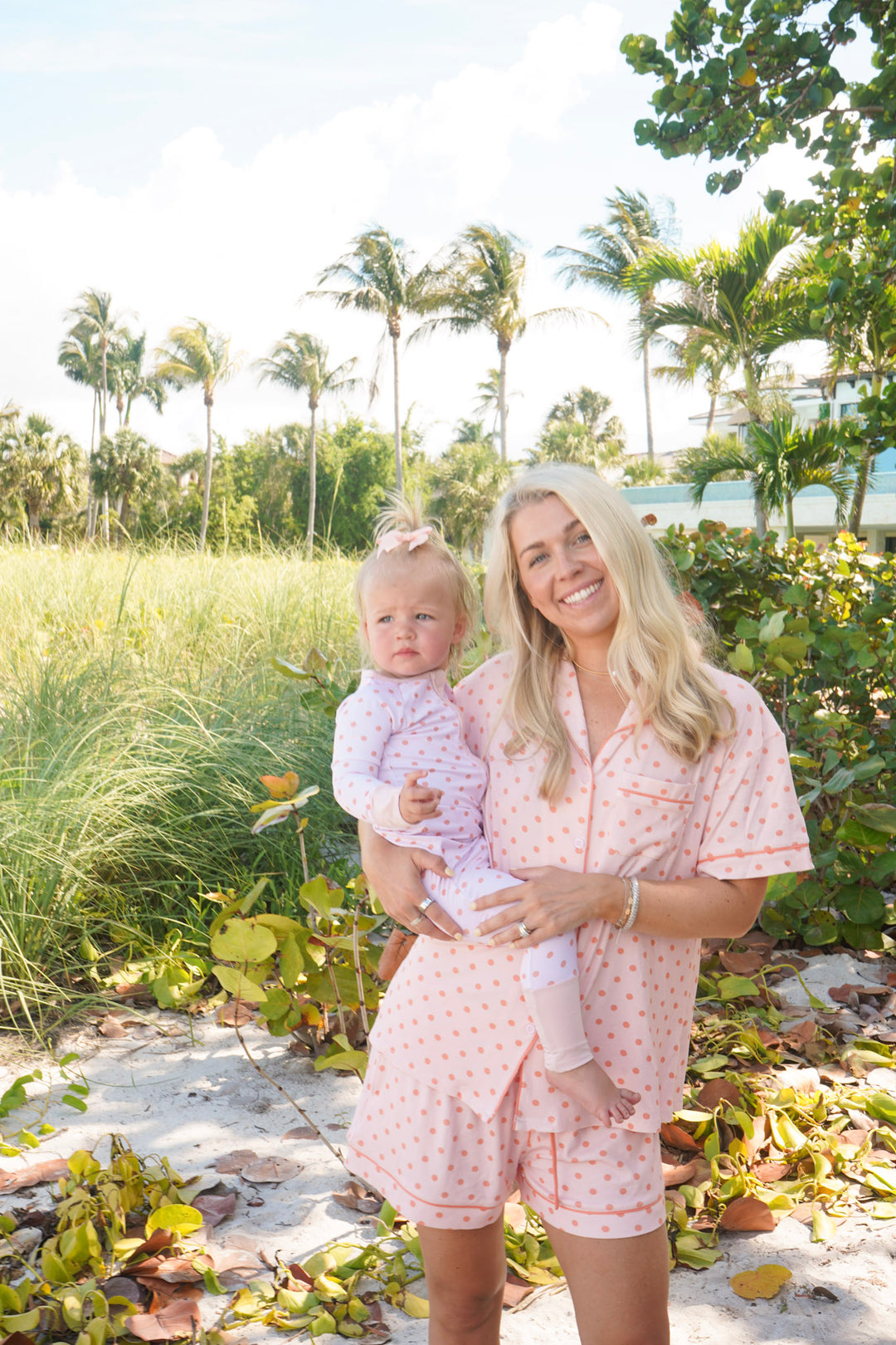 Peach Polka Dot - Bamboo Sleeper