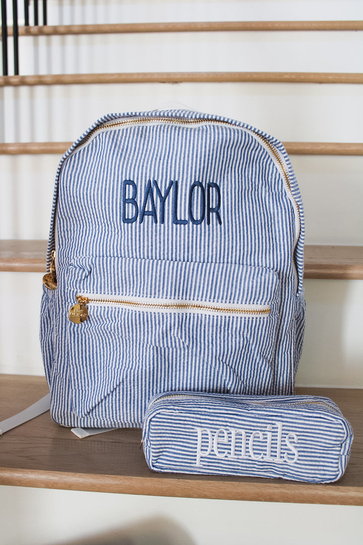 Gingham Backpack - PLAIN NO EMBROIDERY