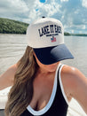 Lake it Easy - Navy Vintage Trucker Hat - PREORDER