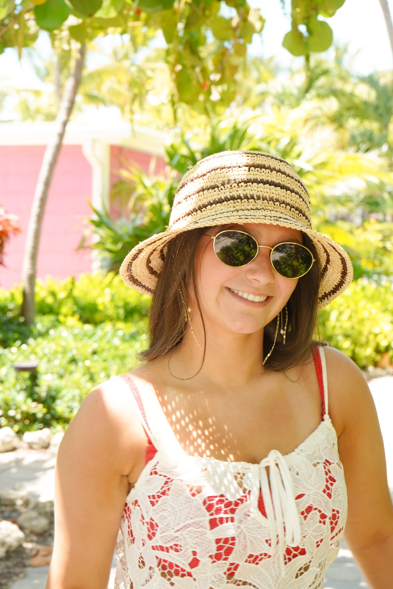 Brown Stripe Raffia Bucket Hat – KenzKustomz
