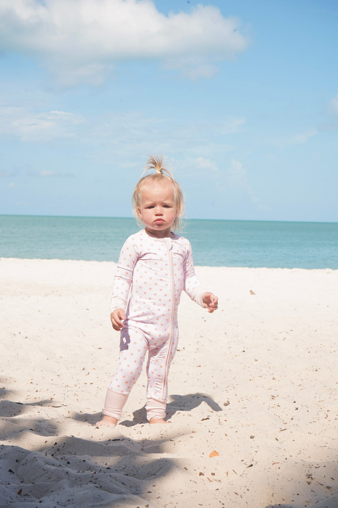 Peach Polka Dot - Bamboo Sleeper