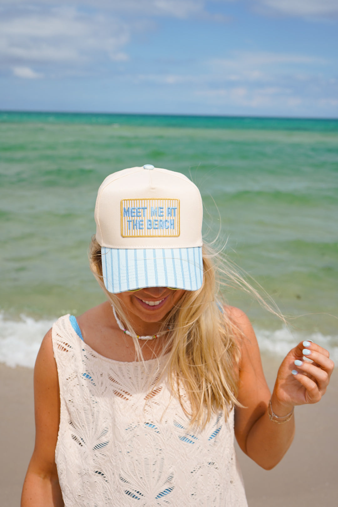 Meet Me At The Beach Yellow/Blue Hat