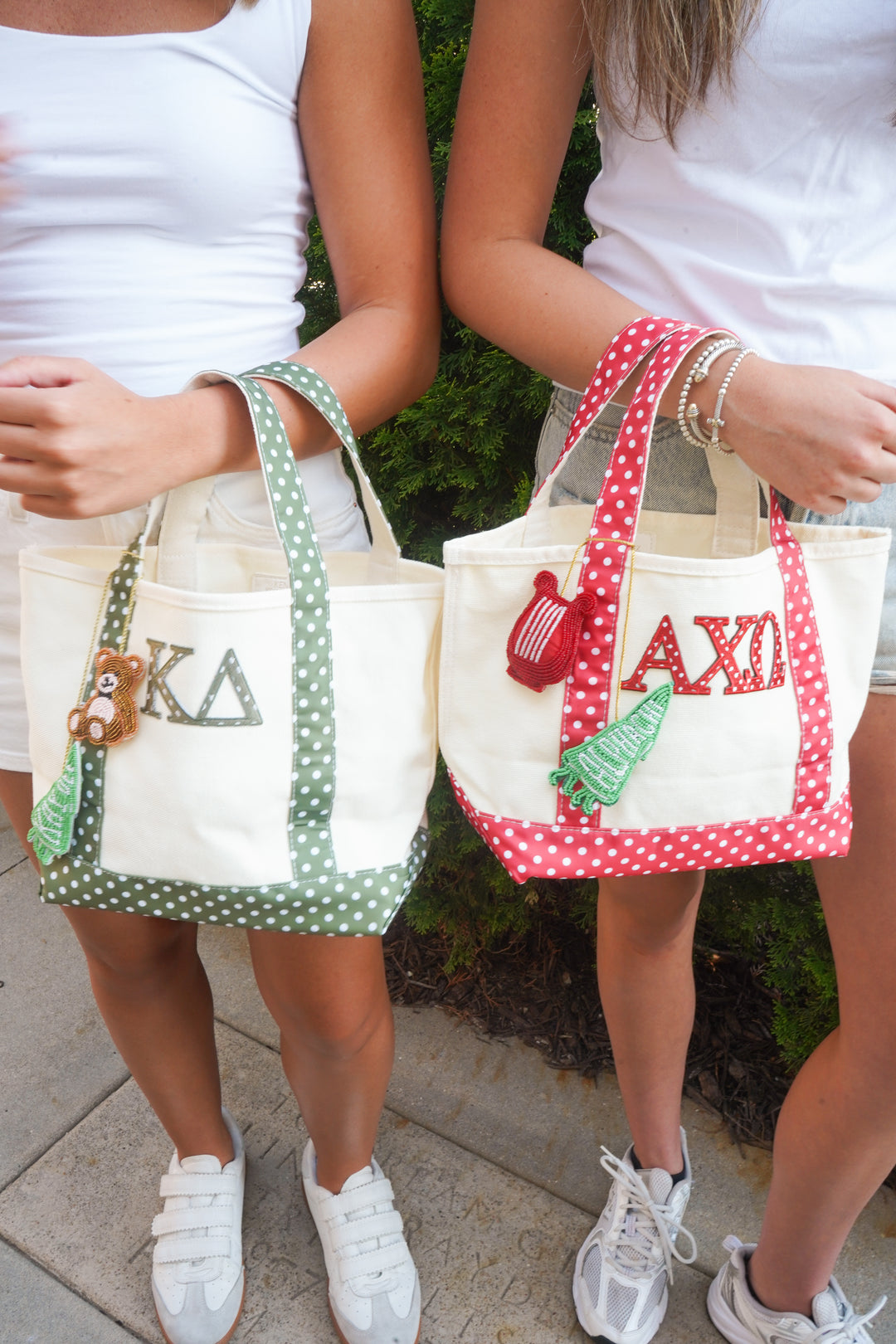 Sorority Greek Mini Polka Dot Canvas Tote