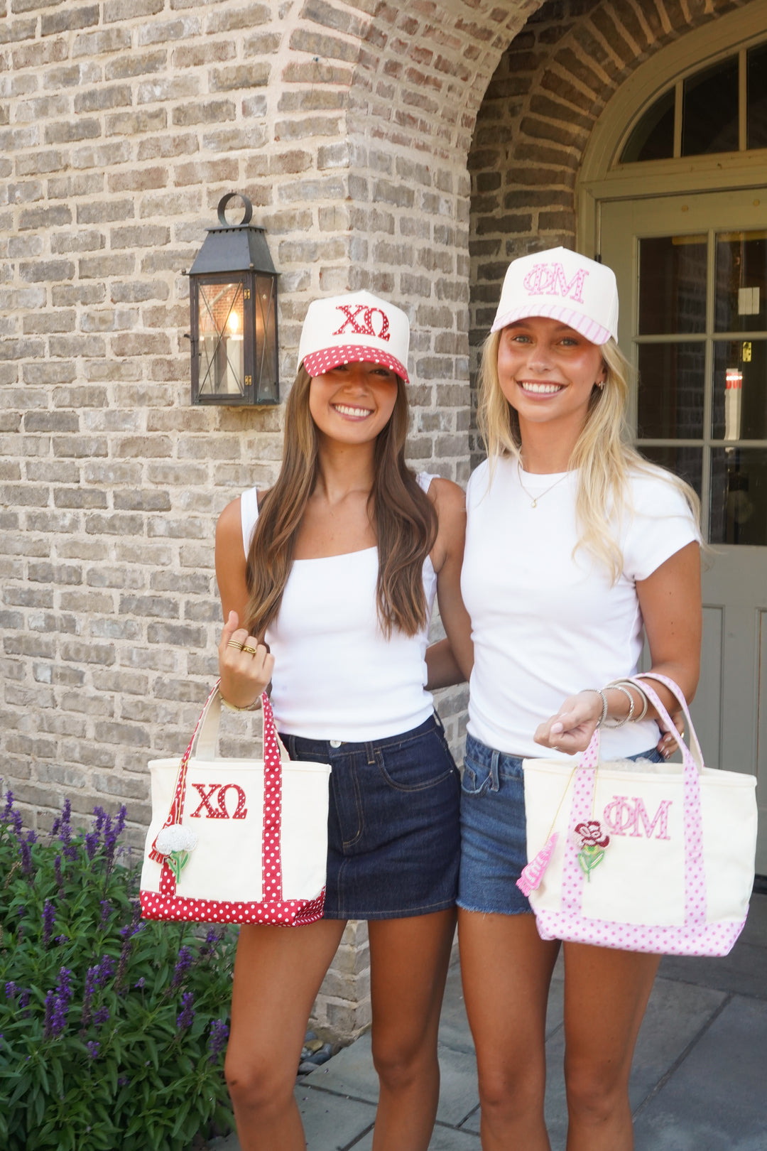 Sorority Greek Mini Polka Dot Canvas Tote