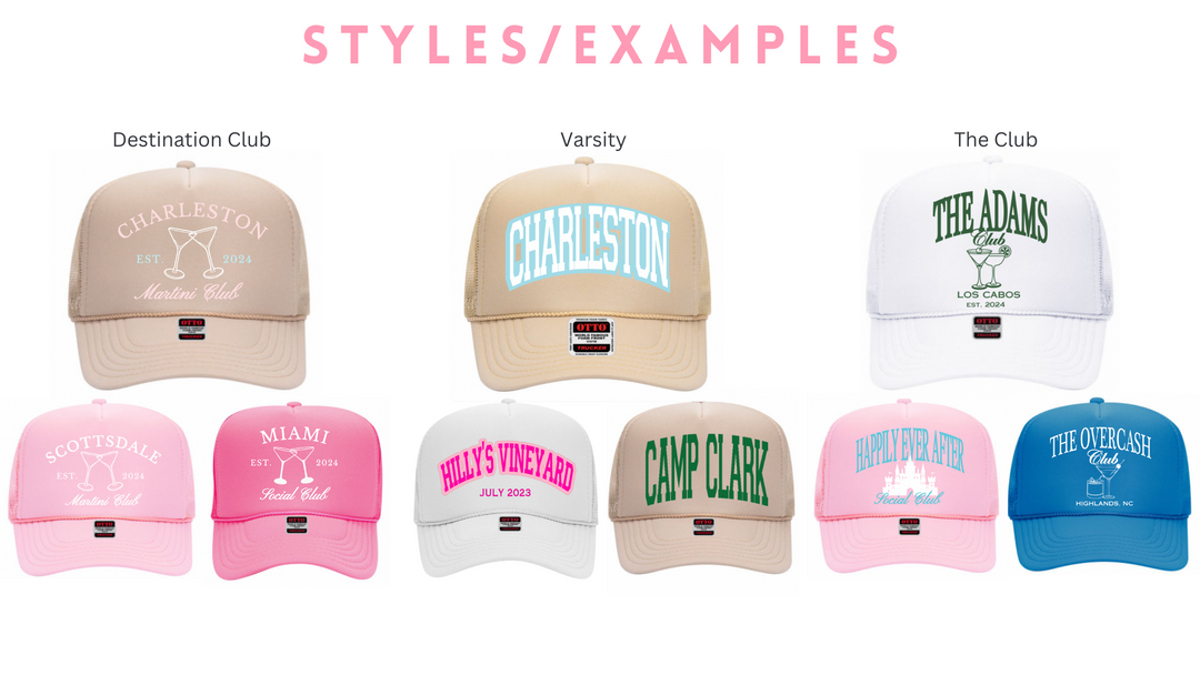 Custom Bulk Trucker Hat - Bachelorette/Girls Trip/Group Bulk Ordering