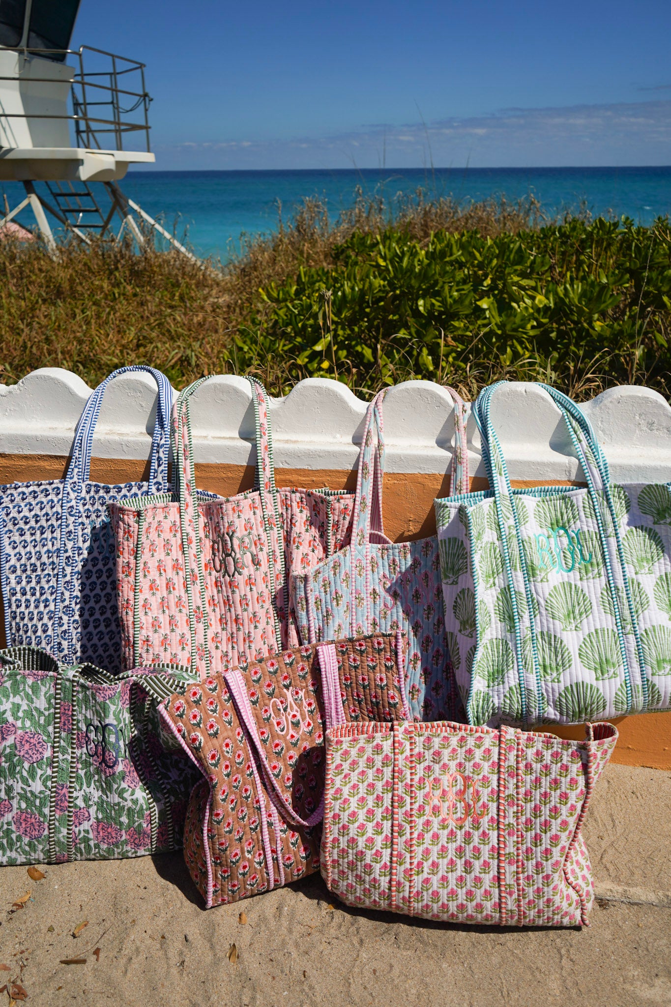 Quilted Block-Print Tote Bag – KenzKustomz
