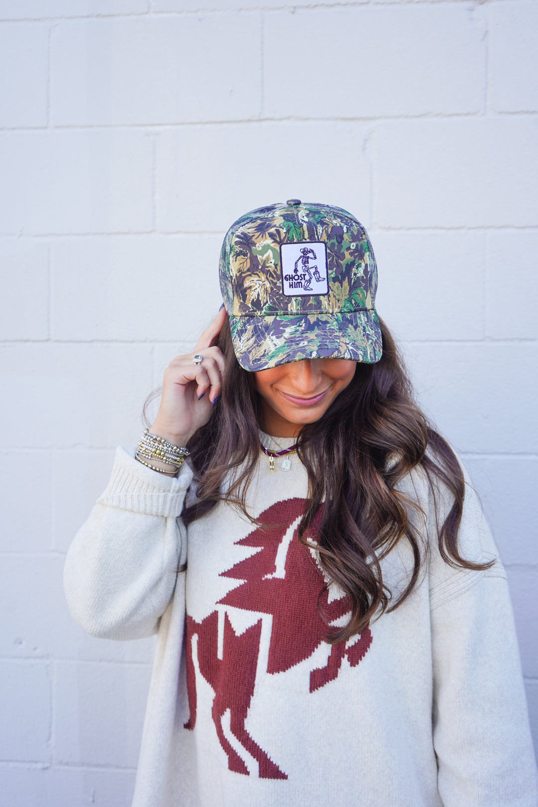 Ghost Him Trucker Hat