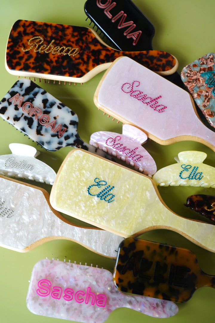 Custom Hair Brush + Hair Clips