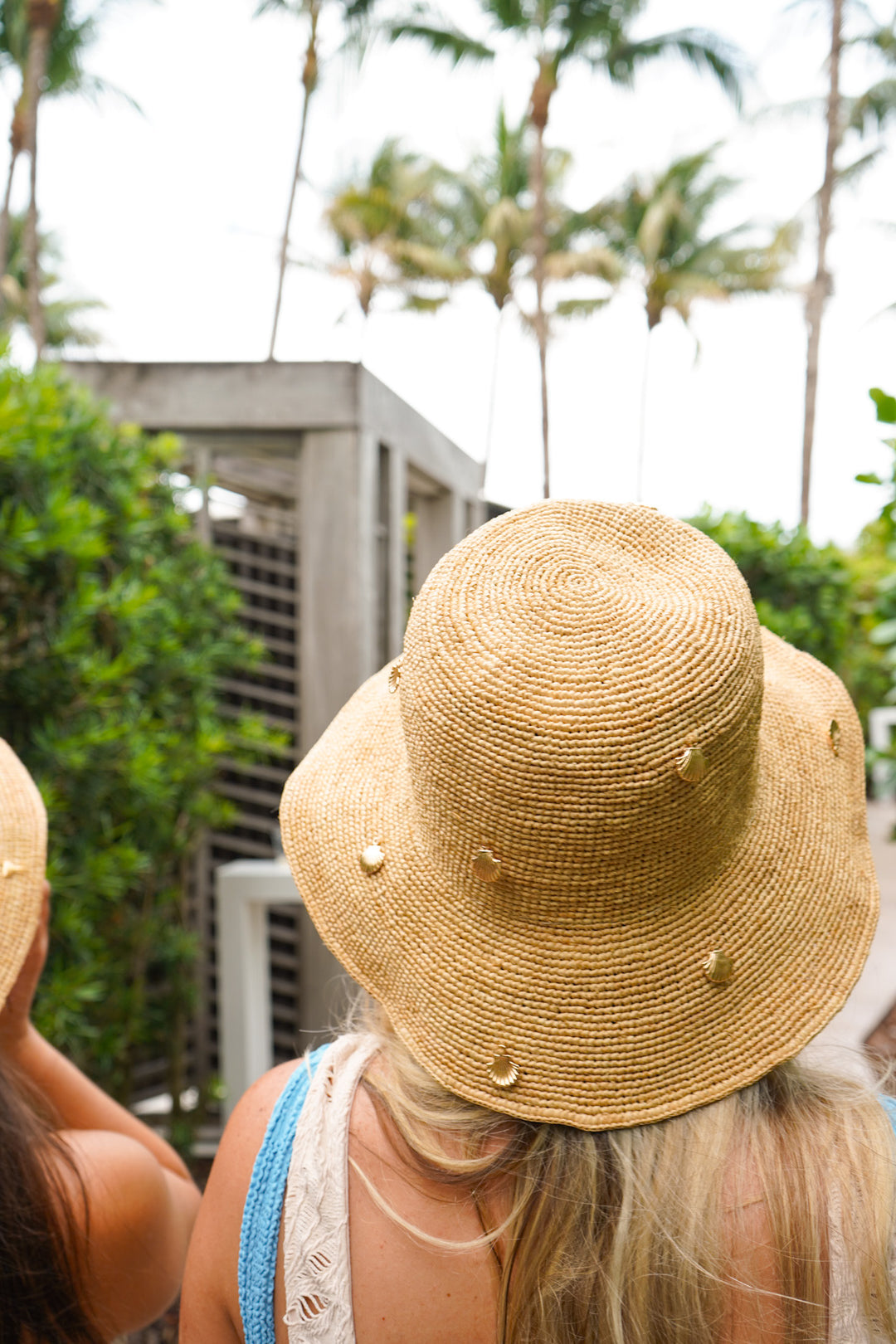 Raffia Bucket Hat with Charms
