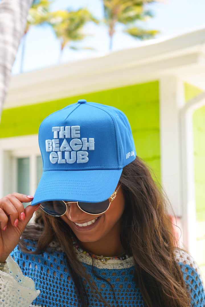 The Beach Club - Royal Blue Canvas Trucker Hat - PREORDER