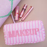Striped Travel- Ready Cosmetic Bags