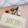 Striped Travel- Ready Cosmetic Bags